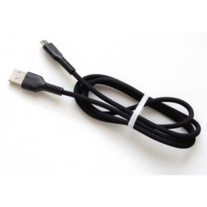 Кабель USB Micro круглий тканинний black (тех.пак.)