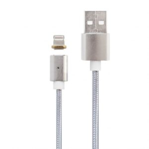 Кабель USB DM-M15 Lightning Magnetic silver