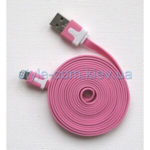 Кабель USB Lightning 2м pink