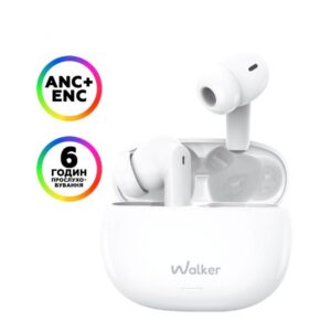 Навушники Bluetooth WALKER WTS-67 ANC+ENC white