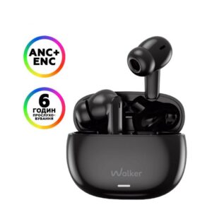 Навушники Bluetooth WALKER WTS-67 ANC+ENC black
