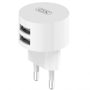 Мережевий зарядний пристрій (адаптер) 2в1 XO L62 2USB / 2.4A + Data Cable USB to Micro white