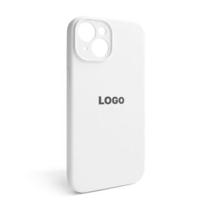 Чохол Full Silicone Case для Apple iPhone 14 white (09) закрита камера