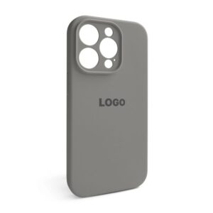 Чохол Full Silicone Case для Apple iPhone 15 Pro titanium grey (74) закрита камера