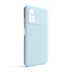 Чохол Full Silicone Case для Xiaomi Poco M4 Pro 5G light blue (05) (без логотипу)