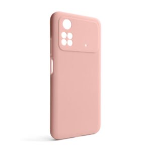 Чохол Full Silicone Case для Xiaomi Poco M4 Pro 5G light pink (12) (без логотипу)