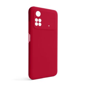 Чохол Full Silicone Case для Xiaomi Poco M4 Pro 5G rose red (42) (без логотипу)