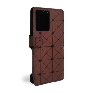 Чохол-книжка Status (18:9) 6.2'' ромб brown