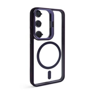 Чохол з функцією MagSafe для Samsung Galaxy S24/S921 (2024) з підставкою та захистом для камер violet (2)