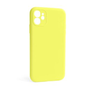 Чохол Full Silicone Case для Apple iPhone 12 flash lime (41) закрита камера (без логотипу)