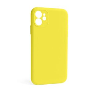 Чохол Full Silicone Case для Apple iPhone 12 canary yellow (50) закрита камера (без логотипу)