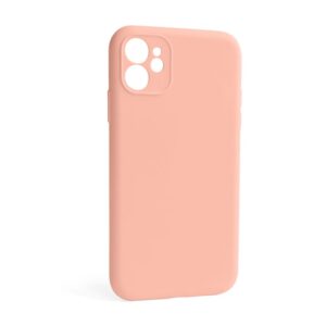 Чохол Full Silicone Case для Apple iPhone 12 grapefruit (61) закрита камера (без логотипу)