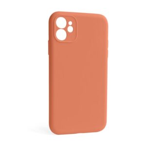 Чохол Full Silicone Case для Apple iPhone 12 new peach (66) закрита камера (без логотипу)
