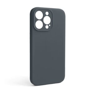 Чохол Full Silicone Case для Apple iPhone 13 Pro dark grey (15) закрита камера (без логотипу)