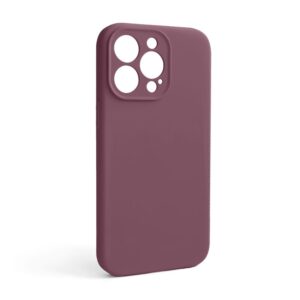 Чохол Full Silicone Case для Apple iPhone 13 Pro maroon (42) закрита камера (без логотипу)