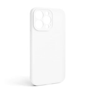 Чохол Full Silicone Case для Apple iPhone 13 Pro white (09) закрита камера (без логотипу)
