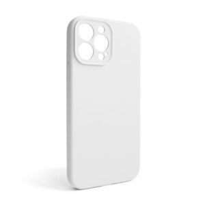 Чохол Full Silicone Case для Apple iPhone 13 Pro Max white (09) закрита камера (без логотипу)