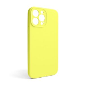 Чохол Full Silicone Case для Apple iPhone 13 Pro Max flash lime (41) закрита камера (без логотипу)