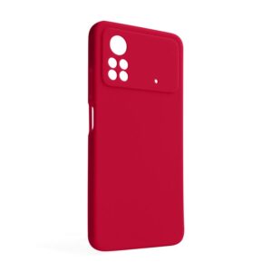 Чохол Full Silicone Case для Xiaomi Poco X4 Pro rose red (42) (без логотипу)