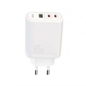 Мережевий зарядний пристрій (адаптер) XO CE04 Super Si 2xPD_65W / QC_45W white